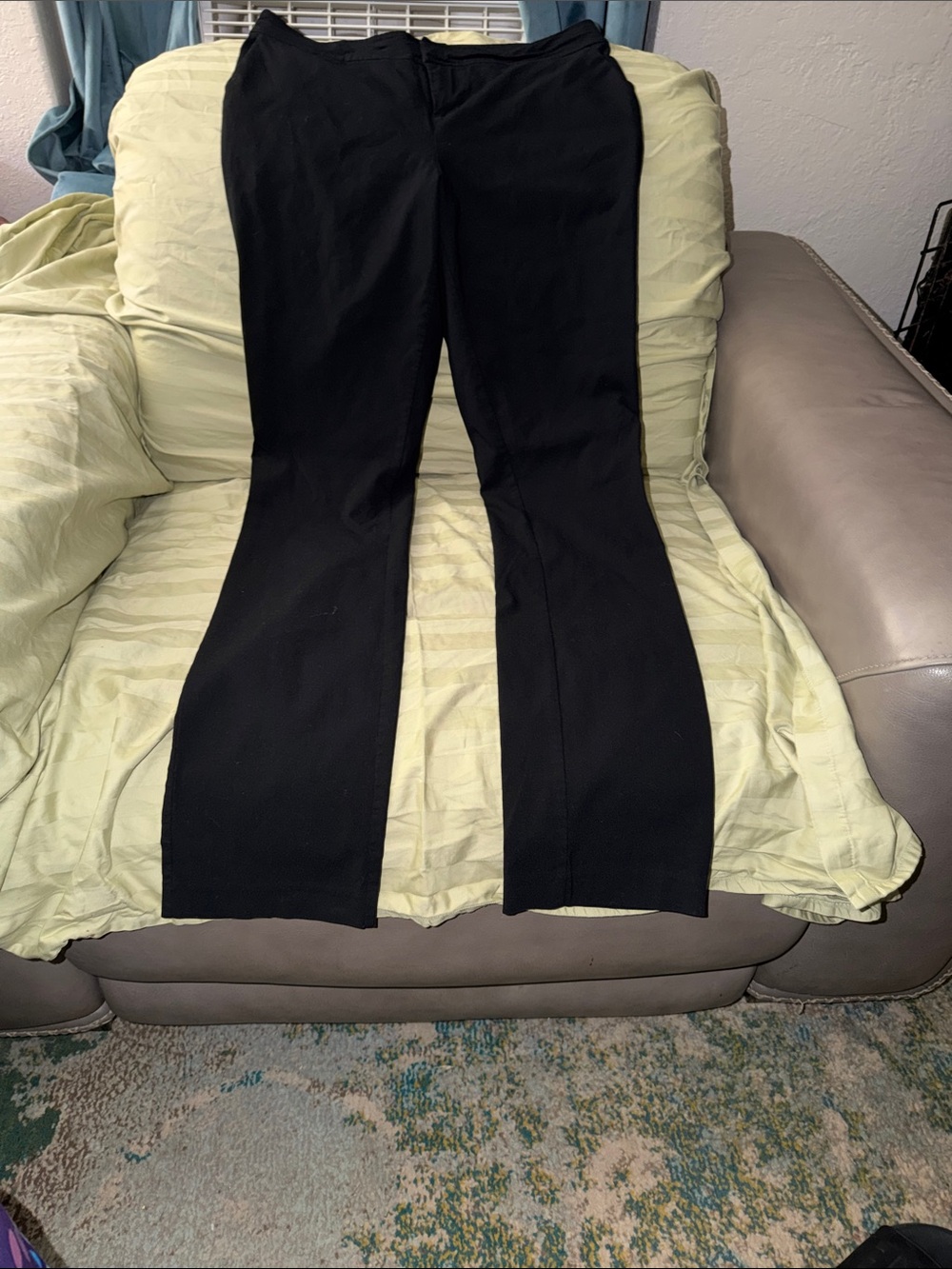 torrid Studio Black Pants with Blue Accent Nails Visible